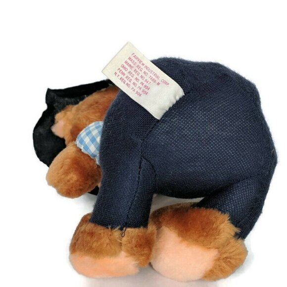 Fairview Teddy Bear Plush Overalls Hat 7.25 Inch - Picture 5 of 6